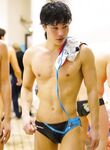 Sexy boys in speedo public swim