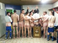 Crazy and funny guys in the locker room