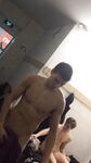 Crazy and funny guys in the locker room