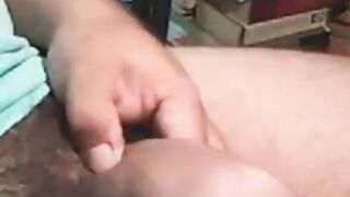 LATINO WITH THICK FAT UNCUT COCK CUMS THICK LOAD