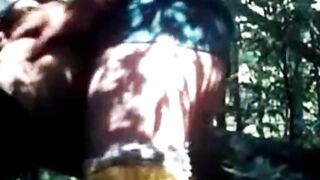 Bear fucks ass in woods