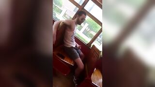 Str8 guy stroke in bus