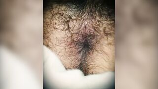 Playing with my hairy ass