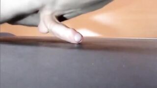 Pushups humping cum closeup