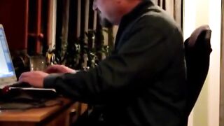 Verbal daddy bear stroking his cock