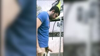 Public jacking off in home depot garden center