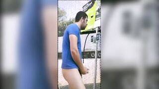 Public jacking off in home depot garden center