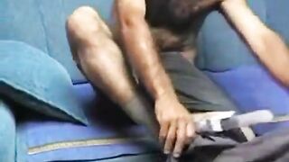 Hot Hairy Turkish Daddy Jacks Off Solo