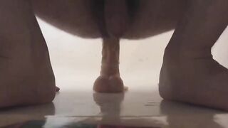 prostate orgasm fucking a plastic dick