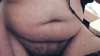 Chubby ass play and cumming