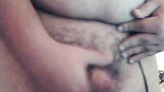 Chubby ass play and cumming