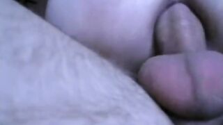 Close up anal cock riding both side