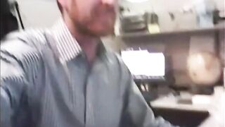dad strokes cock at the office 3