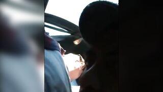 in the car