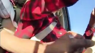 In the car horny